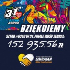 Blisko 153 tys. zł to kwota, którą zebrano w sklepach PSH Lewiatan podczas 31. finału WOŚP!