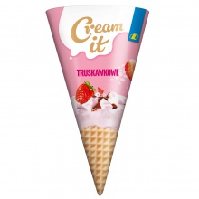 Lody Cream it rożek truskawkowy