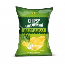 Chipsy grubo krojone zielona cebulka