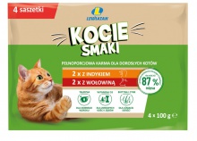 Karma dla kotów z indykiem i wołowiną Kocie Smaki 