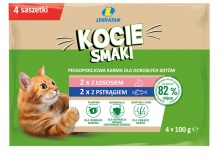 Karma dla kotów z pstrągiem i łososiem Kocie Smaki 