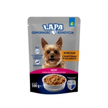 Karma dla psów Łapa mini kurczak z warzywami w galarecie saszetka 