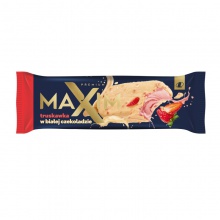 Lody Maxim truskawka w białej czekoladzie